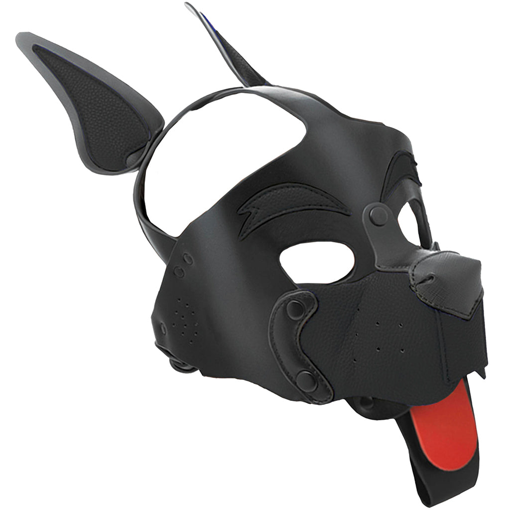 Kanine Kolection Alpha Dog Pup Hood in Black Bondage and Fetish > Pleasure Masks and Dress Up Play - Tophatter Daily Deals